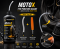PunctureFixers MotoX — Anti Puncture Tyre Sealant for Bikes & Scooters Under 150cc